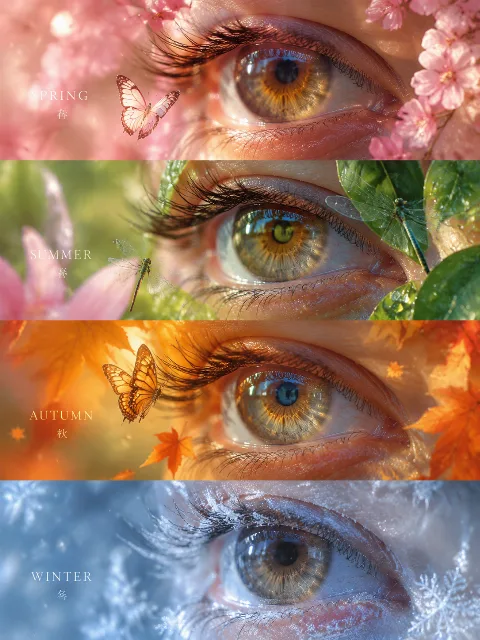 超写实眼部特写