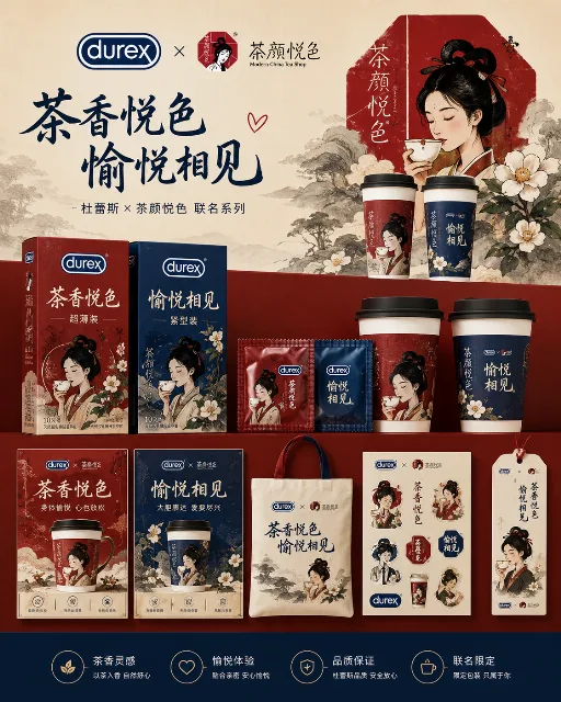 杜蕾斯茶颜悦色联名海报设计